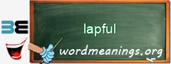 WordMeaning blackboard for lapful